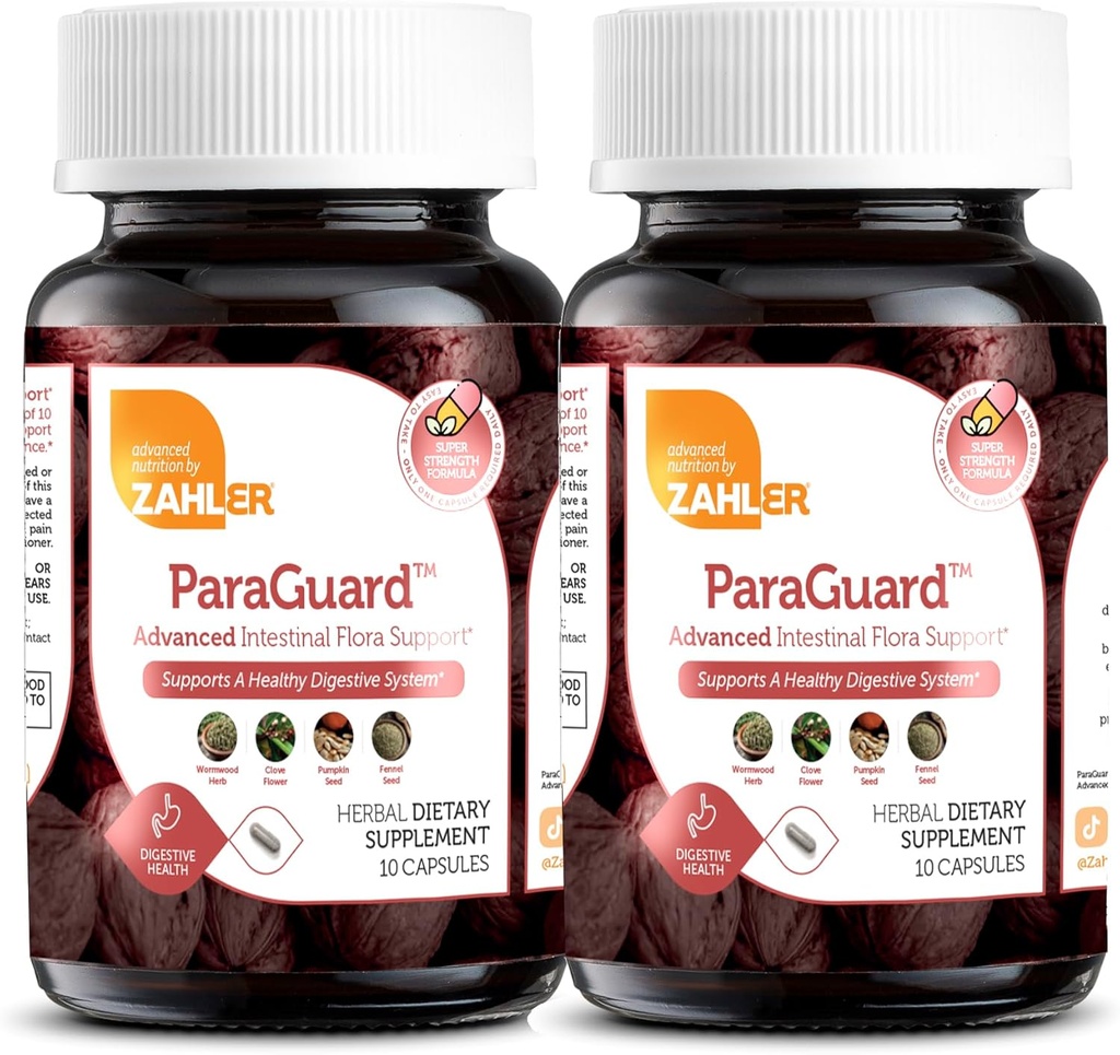 Zahler - ParaGuard Kapseln - Gut Health Supplement - Formel hat Wormwood, Knoblauch Bulb, Kürbis Seed, Clove & More - Natürliche Unterstützung für Menschen - Certified Kosher 20 Count.