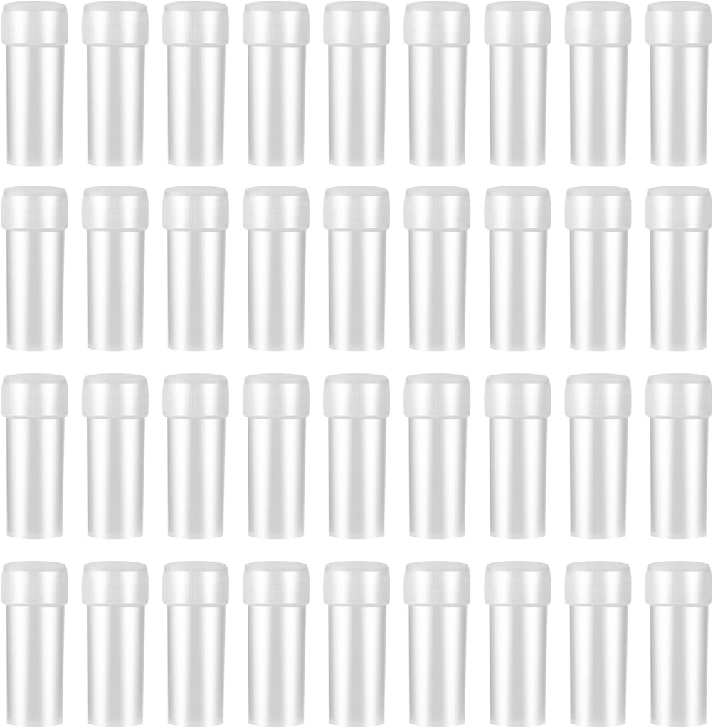 100Pcs 5ML Petits contenants en plastique de pilule vide Bouteilles échantillon Bouteilles Tube d'essai avec bouchons par HRLORKC