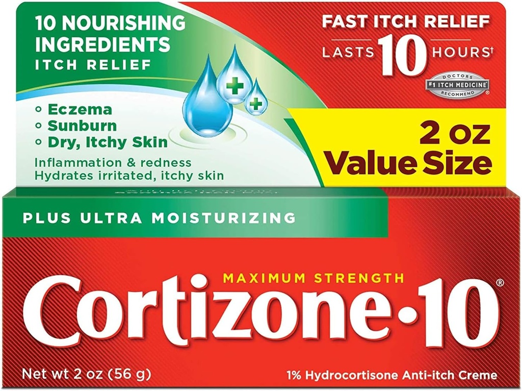 Cortizone-10 Plus Maximale Stärke Anti-Itch Creme 2 oz (Pack von 2)