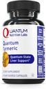 Quantum Nutrition Labs Kurkuma - Kurkuma Kapseln, Kurkuma Ergänzung, Leber Unterstützung, 500 mg Curcuma pro Kapsel - 60 vegetarische Kapseln