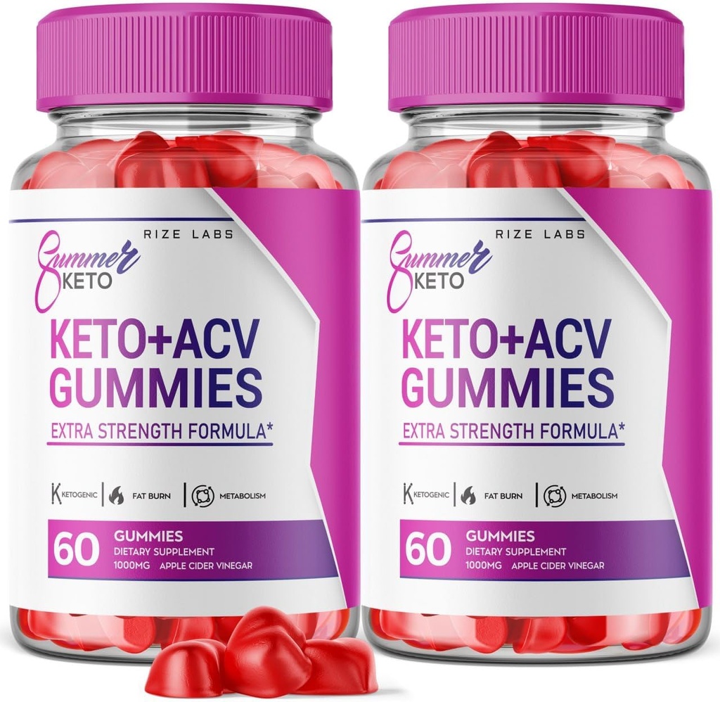 rize labs - Summer Keto+ACV Gummies - Summer Weight Loss Gummies - Belly Fat Diet, Vegan Advanced Formula (120 Gummies)