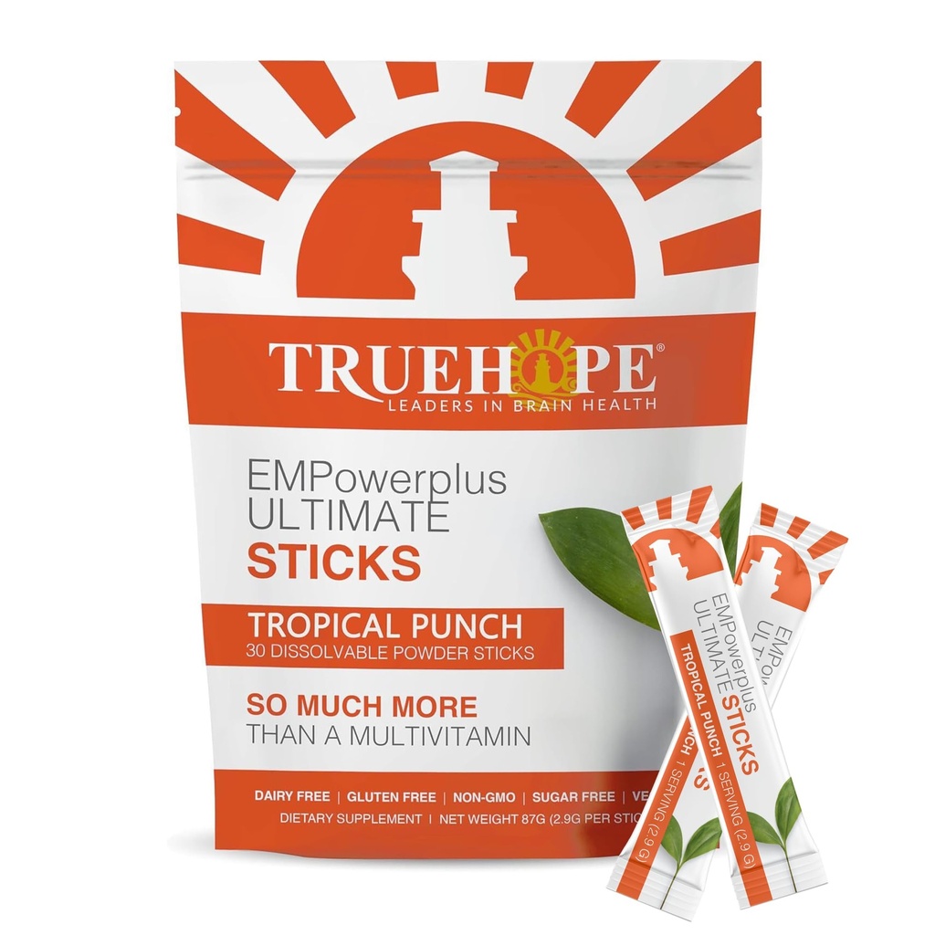 Truehope Multivitamine Nootropic Pouches avec Inositol - Une fois par jour EMPowerplus bâtons ultimes - 30 Compte (Tropical)