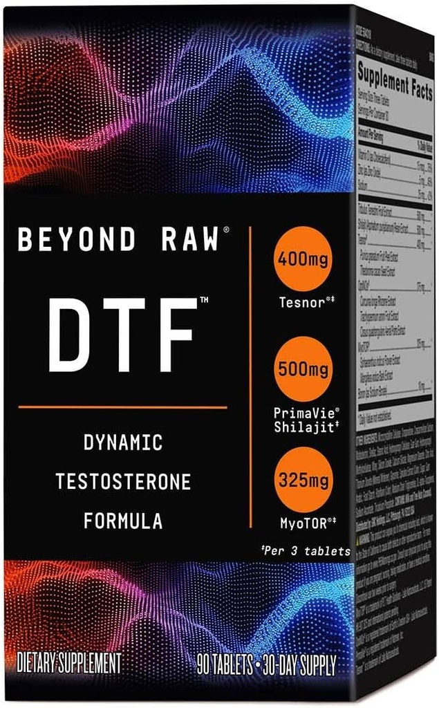 Au-delà du DTF brut, formule de testostérone dynamique, non stimulant, 90 Nombre