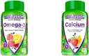 Vitafusion Omega-3-Gummi-Vitamine, Berry-Lemonade Aromatisiert, Herz-Gesundheit-Vitamine(1) & Kaubares Calcium-Gummi-Vitamine für Knochen und Zähne Unterstützung, Frucht und Creme Flavored