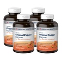 American Health Original Papaya Enzyme - 600 Chewable Tablets, Paket von 4 - The After-Meal Supplement - Non-GMO, Vegan - 800 Total Servings