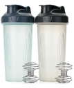 Bouteilles pour mélange de protéines, 28 oz, 2 paquets, transparent, bouteille pour agitateur de protéines avec boule de fouet, bouteille pour mélangeur