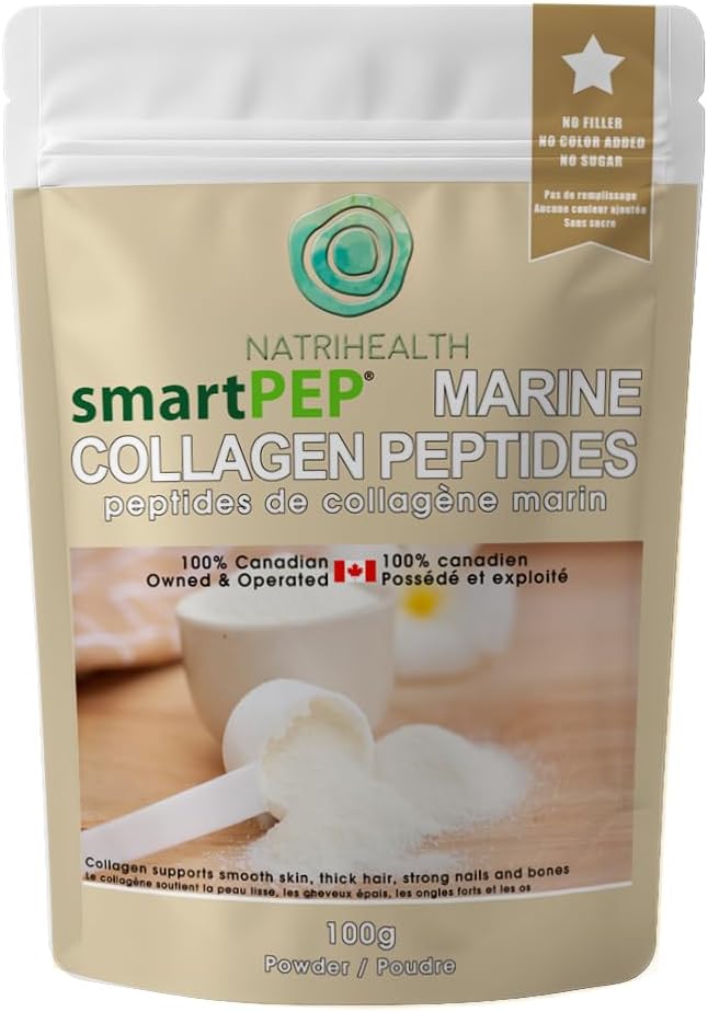 SmartPEP hydrolized Marine Collagen Peptides Poudre (100 grammes) Poisson sauvage capturé, supplément de collagène marin hautement digestible, sans goût, parfait pour la peau