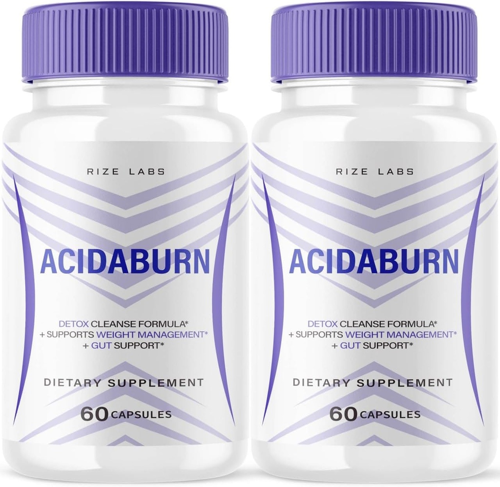 (2 Pack) Acidaburn Kapseln, Acidaburn Advanced Pille für gesunde Gewichtsverlust, Acidaburn Active Lifestyle für ein besseres Leben, Acidaburn Maximum Strength Formula, Acidaburn Bewertungen (120 Kapseln)