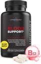 Livingood Daily Iron Supplement für Frauen und Männer, Blutunterstützung Formel mit Chelateisen, methyliert B12, Vitamin C, Zink & Folate, Vegan, Non GMO, Glutenfrei, Allergenfrei, 30 Kapseln