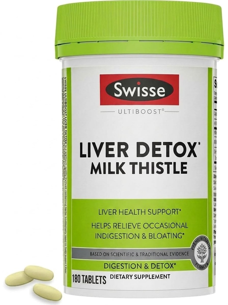 Swisse Lait Thistle foie Nettoyez la désintoxication et la réparation du foie Détox et le soutien du foie.