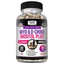 Kaya Naturals Myo & D-Chiro Inositol Plus Unterstützung für Frauen, Vitamin B8-60 Kapseln