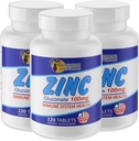 Sunshine Naturals Zink Gluconate Mineral Supplement – Unterstützt Immunsystem, fördert Wundheilung, verbessert die Hautgesundheit, liefert Antioxidans Verteidigung – 100mg, 120 Tabletten, Hohe Potenz