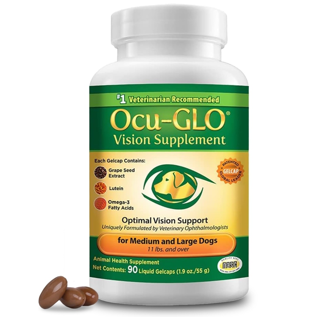 Ocu-GLO für mittlere bis große Hunde, 11+ lb, 90 Count