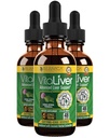 VitaLiver - Supplément pour la santé du foie - Soutien Nettoyage et désintoxication du foie - Livraison liquide pour l'absorption - Thistle de lait, Artichaut, Chanca Piedra, Dandelion & Plus!