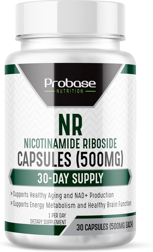 Probase Nutrition, NMN Alternative NR Supplement NAD+ | Nicotinamid Riboside ist Formuliert für Energie und allgemeine Wellness | 30ct/500mg, 30-Day Supply