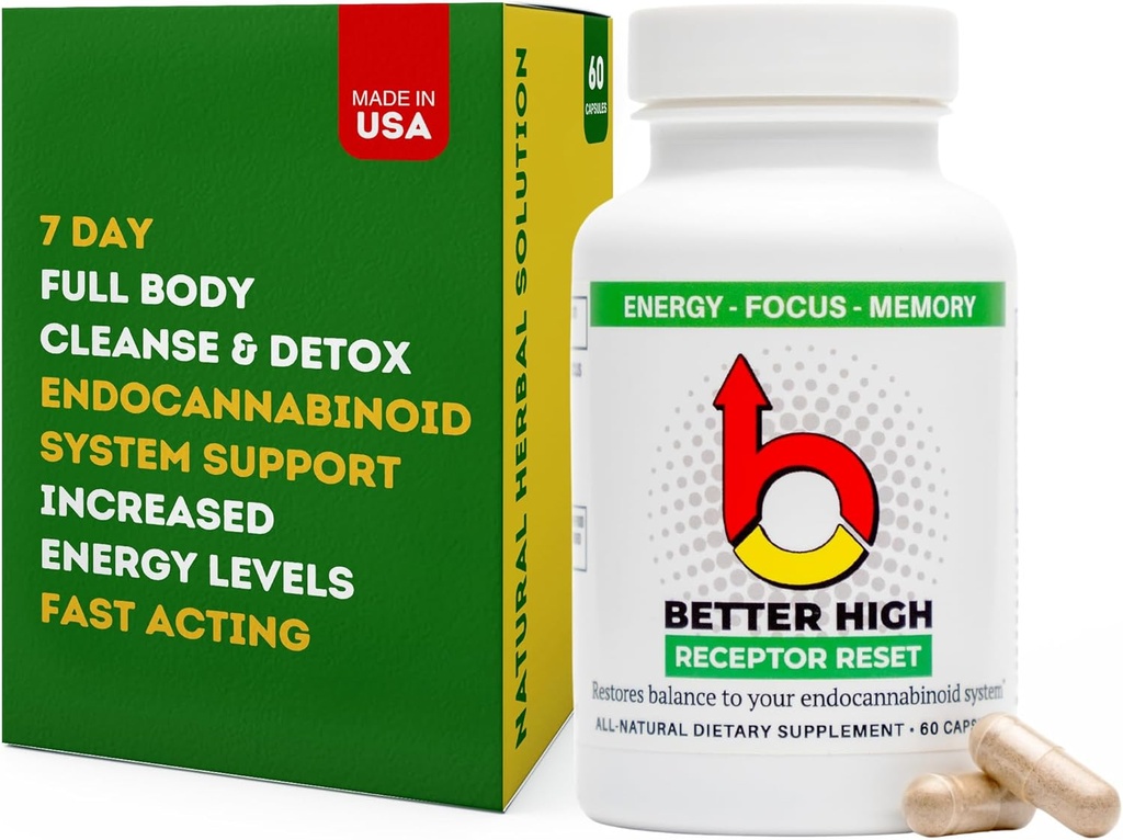 ODii Better High Cleanse Detox 900 mg Fokus Energie Unterstützung Immunsystem Entzündung Entlastung Verdauungs-Gesundheit Kapseln für Männer und Frauen – erhöhen Vitalität und fühlen Sie sich Ihr Bestes!