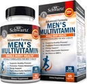 Multivitamine pour hommes avec vitamine C A B D3 E Zinc pour le soutien immunitaire - Supplément une fois par jour pour l'énergie et le cœur - Antioxydants et enzymes digestives pour l'absorption - Clarté mentale et soutien focal -60 Ct