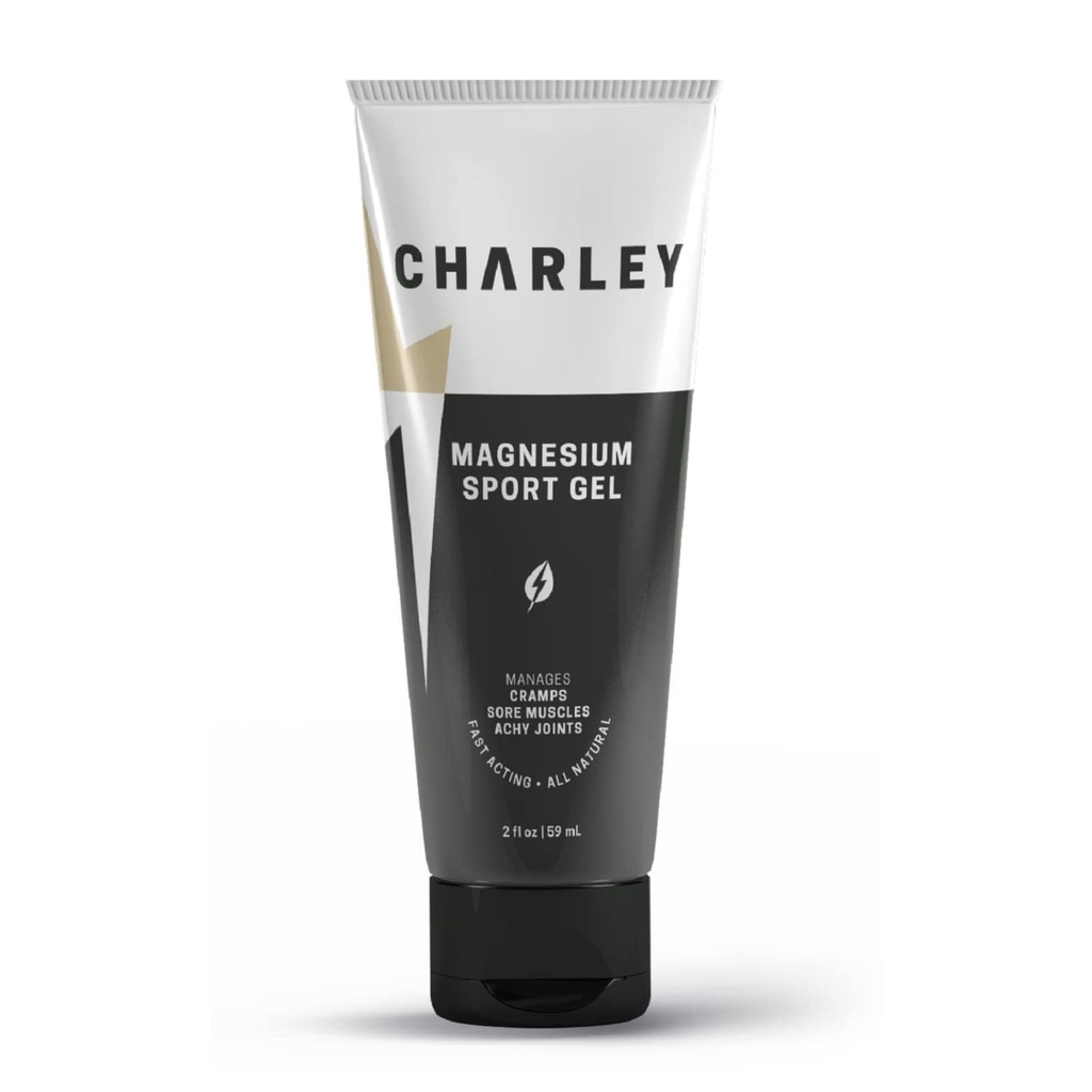 Charley Magnesium Sport Gel (2 oz.) - All Natural, Fast-Acting, Organische Lösung für Athleten und Aktive