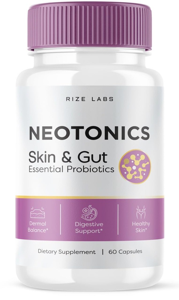 labos de taille - Neotonics Skin & Gut Capsules pour soins de la peau, probiotiques essentiels, pilules de supplément de santé (60 capsules)