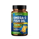 Erbaut von Nature Omega 3 Fish Oil Soft Gels - 2400 mg Fish Oil, 1440 mg Omega 3, 864 mg EPA, 576 mg DHA - Extra Strength Brain & Heart Health Support Supplement - 120 Softgels