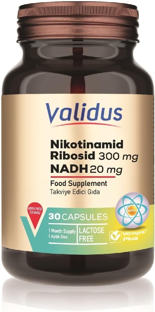 VALIDUS Nikotinamid Ribosid 300 mg + NADH 20 mg 30 Kapseln
