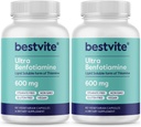 Ultra Benfotiamin 600mg pro Kapsel (120 vegetarische Kapseln) (60x2) No Stearates - No Silicon Dioxide - Vegan - Non GMO - Glutenfrei - Maximum Strength Benfotiamine