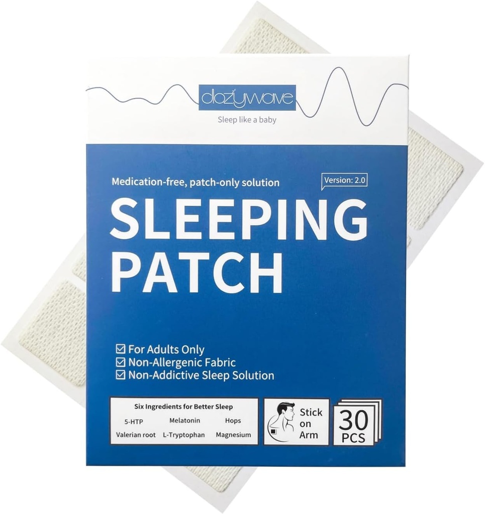 Sleep Patches (30 Patches) mit Melatonin Schlafhilfen für Erwachsene
