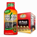 Vitamin Energy Focus+ Extra Strength Energy Shot Mango 48 Pack, 260mg Natürliche Koffein, B-Vitamine, CoQ10, Aminosäuren, Fokus, Produktivität & Clarity, Zero Sugar, Glutenfrei, 1,93 fl oz