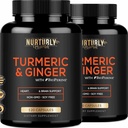 Kurkuma Curcumin mit BioPerine & Ginger, Schwarzer Pfeffer und 95% Curcuminoide - Hohe Absorption Kurkuma Ergänzungen für Herz - Non-GMO, Glutenfrei - 240 Kapseln