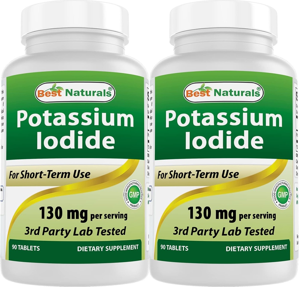 Meilleures iode de potassium naturel 130 mg par portion - Supplément alimentaire, 90 comprimés (2)
