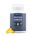 Physio Omega 2400mg Fischöl mit Omega 3 Fettsäure-Ergänzung - Herz- und Gehirngesundheitsergänzungsmittel für Erwachsene - Nicht-GVO, Burpless, Light Citrus Flavor, Sustainable Sourced - 60 Softgels, 30-Day Supply