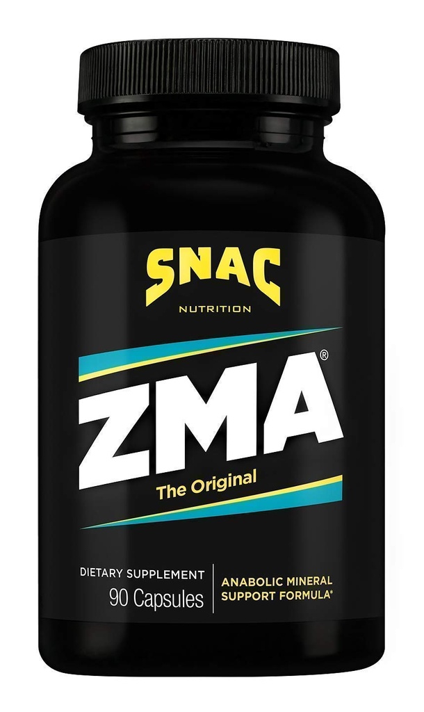 SNAC ZMA Le supplément de récupération et de sommeil d'origine, favorise la récupération musculaire, le soutien immunitaire et le sommeil restaurateur avec le zinc, le magnésium et la vitamine B6 (90 capsules de légumes)