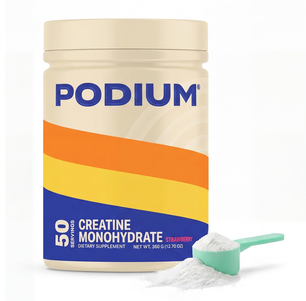 Podium Nutrition, Solos | Kreatin Monohydrate, 50 Servierungen, Erdbeere, Boost Athletic Performance