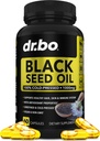 Schwarzes Saatgut Öl Kapseln Vegan - Rein kalt gepresstes Schwarzes Saatgut Öl Nigella Sativa Cumin für Haut und Haar Gesundheit, 500mg, 1000mg pro 2 Kapsel Servieren Schwarzes flüssige Kapseln Halal - 60 Softgel Pillen