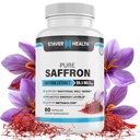 Pure Saffron Extract Kapseln, 88.5 mg, 60 Veggie Kapseln für Mood Enhancement und Energieunterstützung