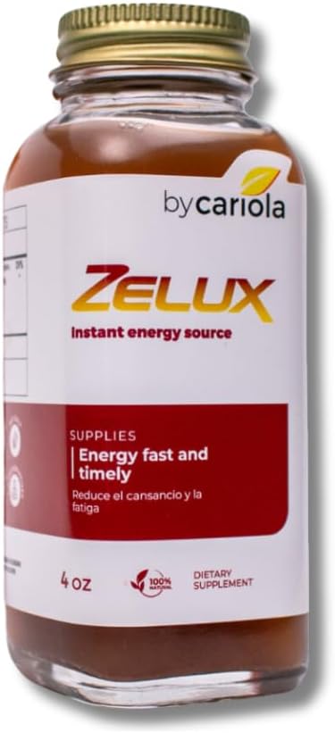 Zelux Supplement 4 oz Energiequelle - Men's Test Booster - Natural Stamina - Endurance - Energy Booster - Damiana, Tribulus Terrestri, Ginkgo Biloba, Maca