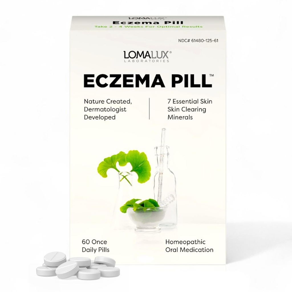 Loma Lux Eczema Pillen – Natural Eczema Treatment Relief Remedy – Dermatologe Entwickelt – 7 Mineralien klar & verhindern Severe Eczema Scaling, Rash, Anti Itch Haut Körper Gesicht für Erwachsene, Kinder, Kleinkinder
