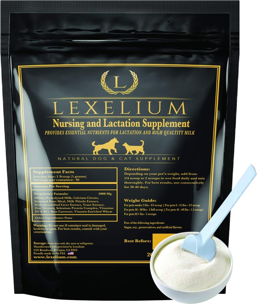 Pflege-Ergänzung und Vitamine für Pflege Hunde und Katzen - Pflege, Schnürung und Erholung Ergänzung für Züchter - Muskel & Mental Entwicklung für Welpen und Kätzchen - 200g