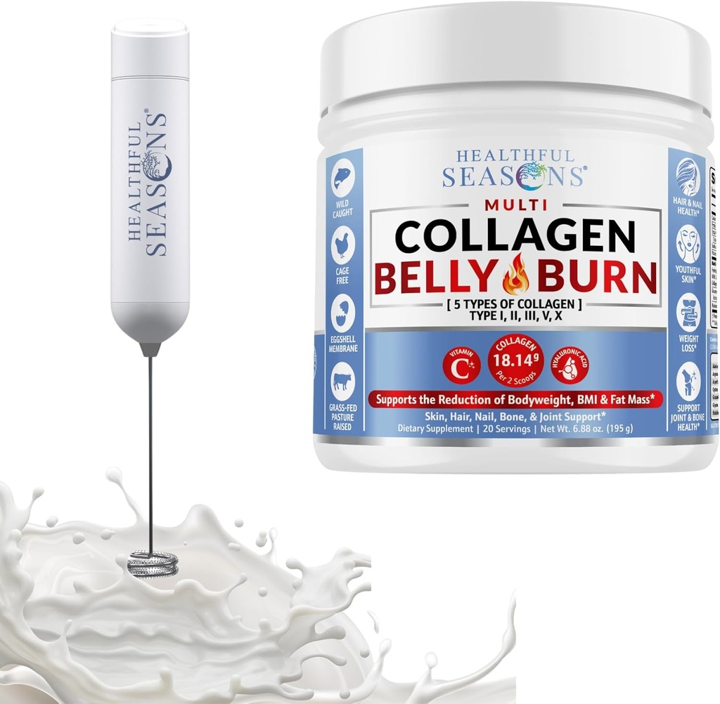 Gesunde Jahreszeiten Collagen Belly Burn mit WhiskFit Frother