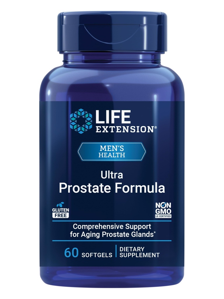 Life Extension Ultra Prostate Formula, Saw Palmetto für Herren, Pygeum, Sting Nettle Root, Lycopin, Prostate Health, Urination Flow, PSA, Non-GMO, Gluten-Free, 60 Softgels