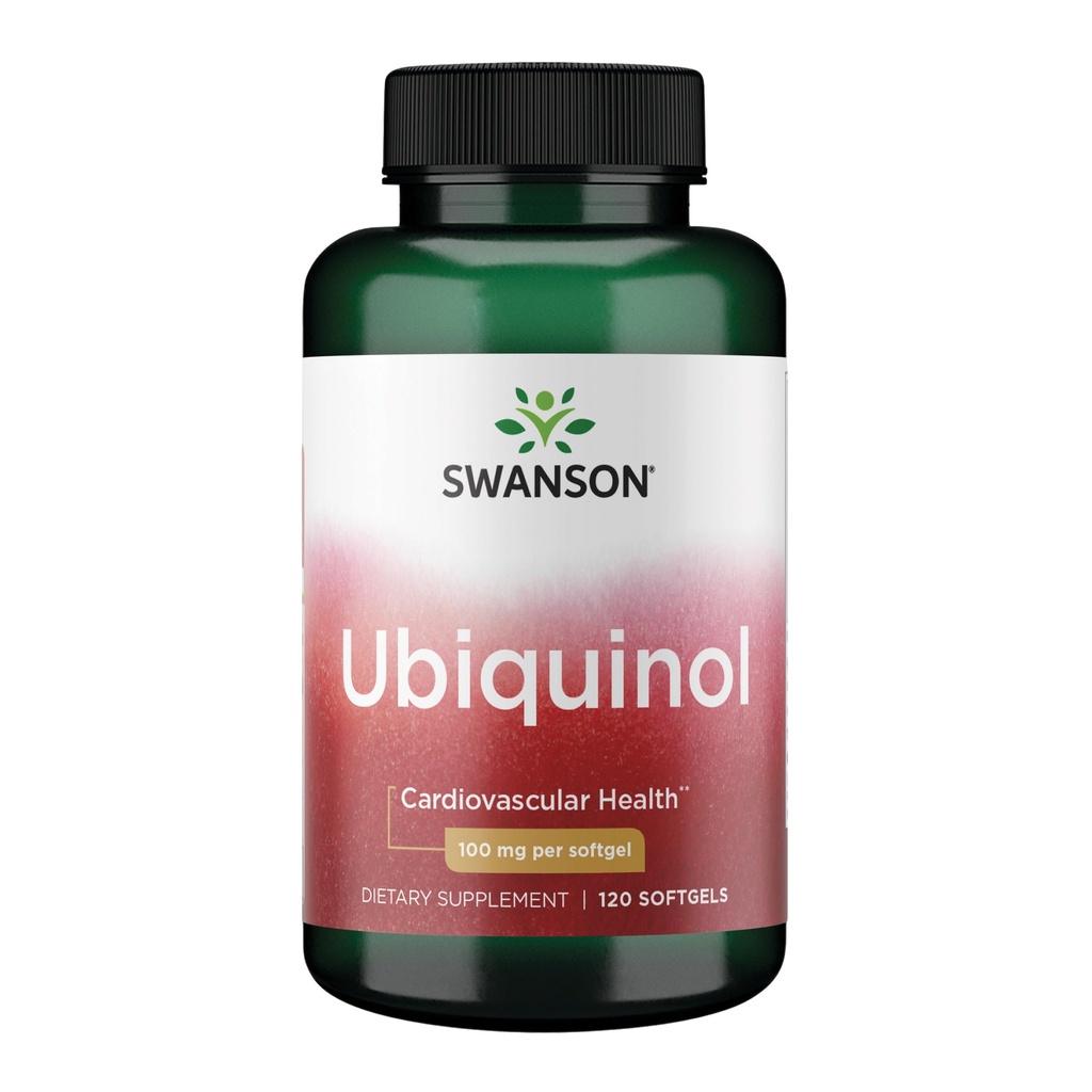 Swanson Ubiquinol - 100 mg - pour la santé cardiaque, l'énergie cérébrale et le soutien aux antioxydants - Aides ATP Production* - Non-OGM - 120 Softgels