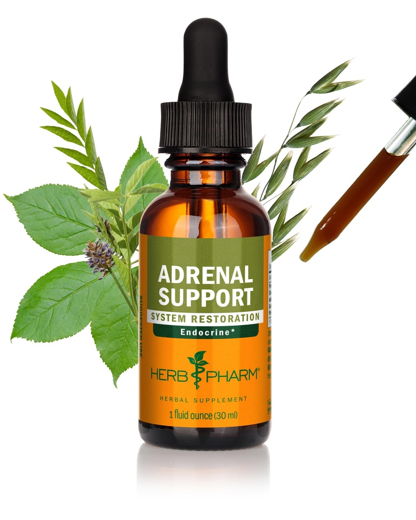 Kräuter Pharm Adrenal Support Flüssige Kräuterformel mit Eleuthero und Licorice Flüssige Extrakte - 1 Unze
