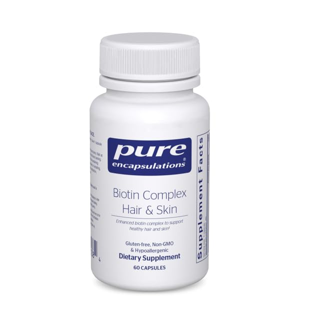 Pure Encapsulations Biotin Complex Hair & Skin | Biotin Complex for Healthy Hair and Skin Support | 60 Kapseln