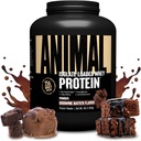 Poudre de protéines isolantes de la lactosérum animal - Chargeé pour pré et post entraînement Muscle Builder et récupération avec enzymes digestives pour les hommes et les femmes - 25g de protéines, grand goût, faible sucre - Brownie Batter 4 lbs