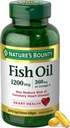 Nature's Bounty Fish Oil Omega 3 suppléments - soutient la santé cardiaque, 1200 Mg d'huile de poisson, Omega-3, 200 Softgels (paquet de 1)