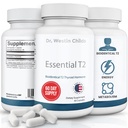Dr. Westin Childs Essential T2 - T2 supplément de soutien à la thyroïde avec bio-identique 3,5 Diodo-l-thyronine pour l'hypothyroïdie, Hashimoto, Thyroïdectomie et Rai, non OGM, approvisionnement de 60 jours