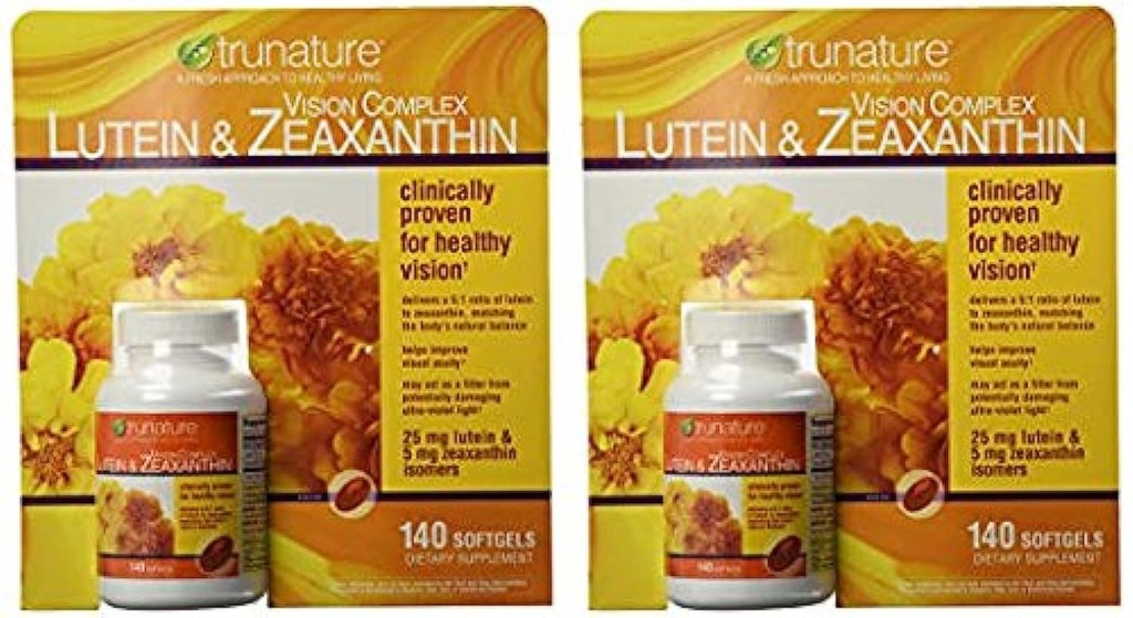 Supplément Lutéine et Zeaxanthin complexes de vision troncature, 140 Nombre (2 paquets)
