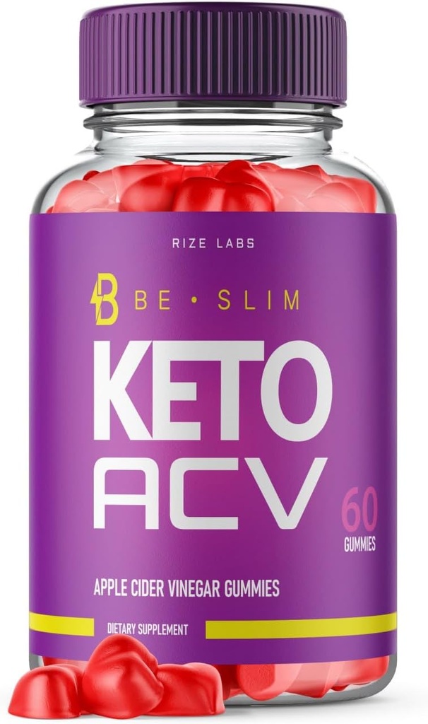 rize labs Be Slim Keto ACV Gummis für erweiterte Gewichtsverlust, essentielle Fitness und Langlebigkeit Ziele, BeSlim Ergänzung zu erhöhen Energie Levels (60 Gummis)