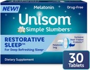 Unisom Simple Slumbers Restaurative Schlaftabletten 30-Count, Melatonin 3mg
