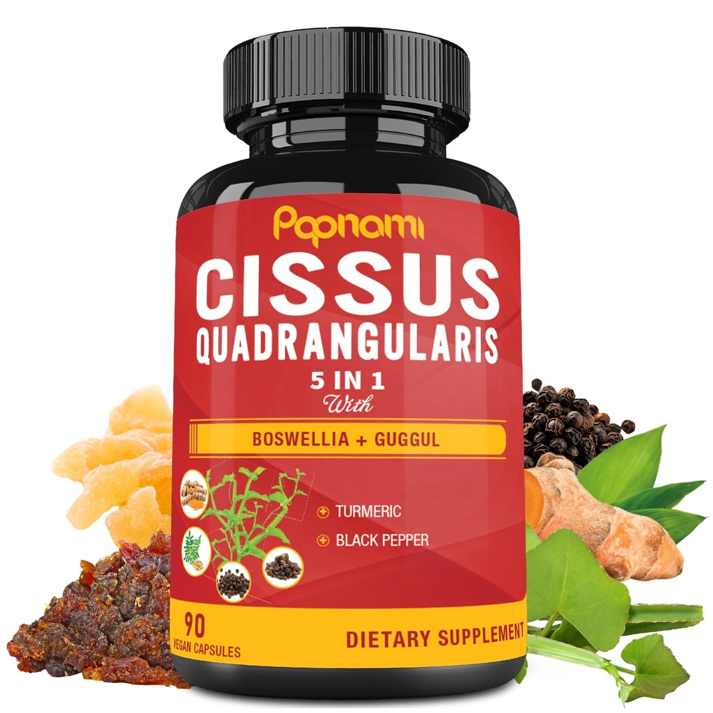 Super Cisus Quadrangularis Extrait Capsules avec Boswellia, Guggul, Turmeric, Pepper